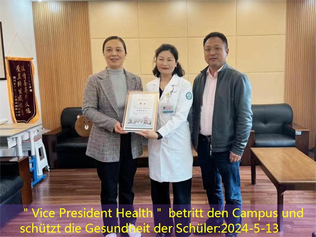 ＂Vice President Health＂ betritt den Campus und schützt die Gesundheit der Schüler